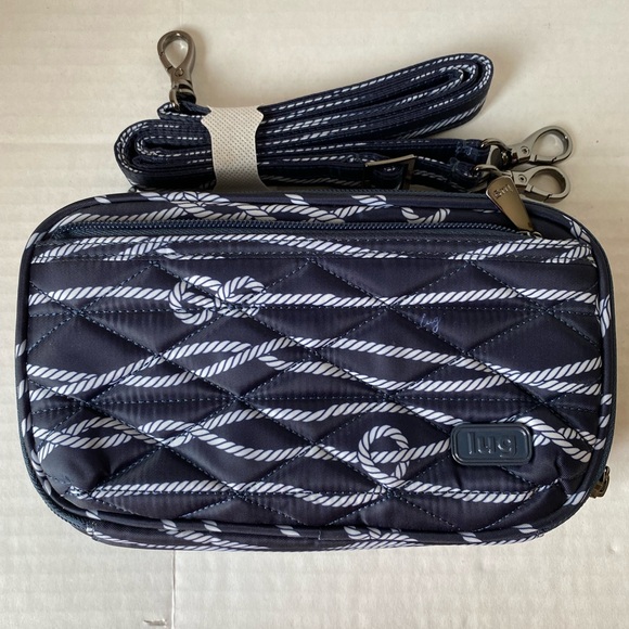 Lug Roundabout 2 Convertible Wallet Crossbody Nautical Navy New - Picture 2 of 16
